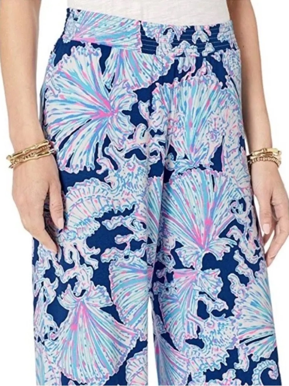 Wide-Leg Lilly Pulitzer Lorena Breezy Palazzo Pants - S